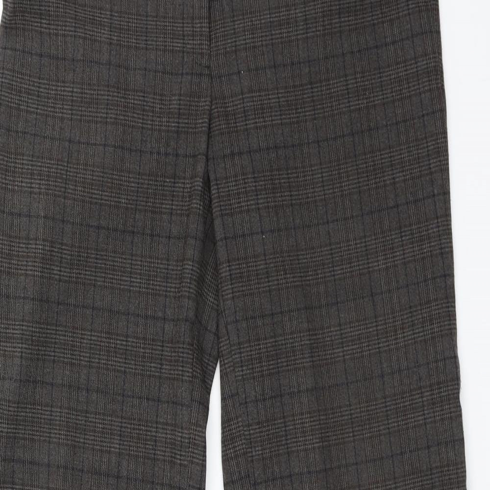 Primark Womens Brown Check  Trousers  Size 12 L30 in