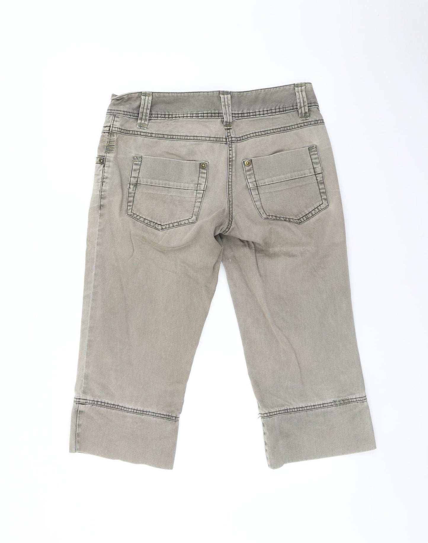 VILA Womens Green   Cropped Jeans Size M L21 in