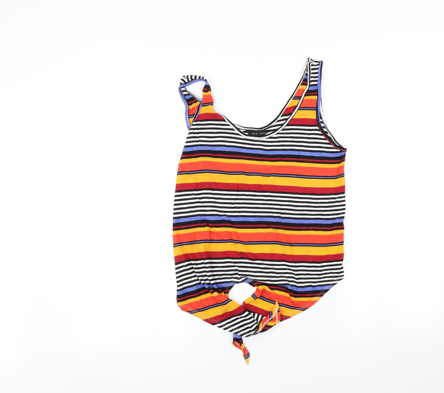 New Look Womens Multicoloured Striped  Basic T-Shirt Size 12