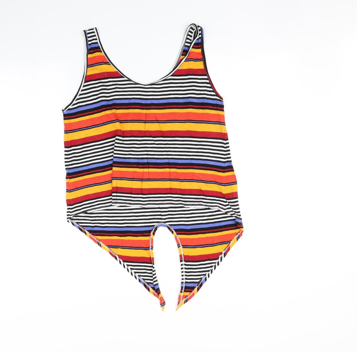 New Look Womens Multicoloured Striped  Basic T-Shirt Size 12