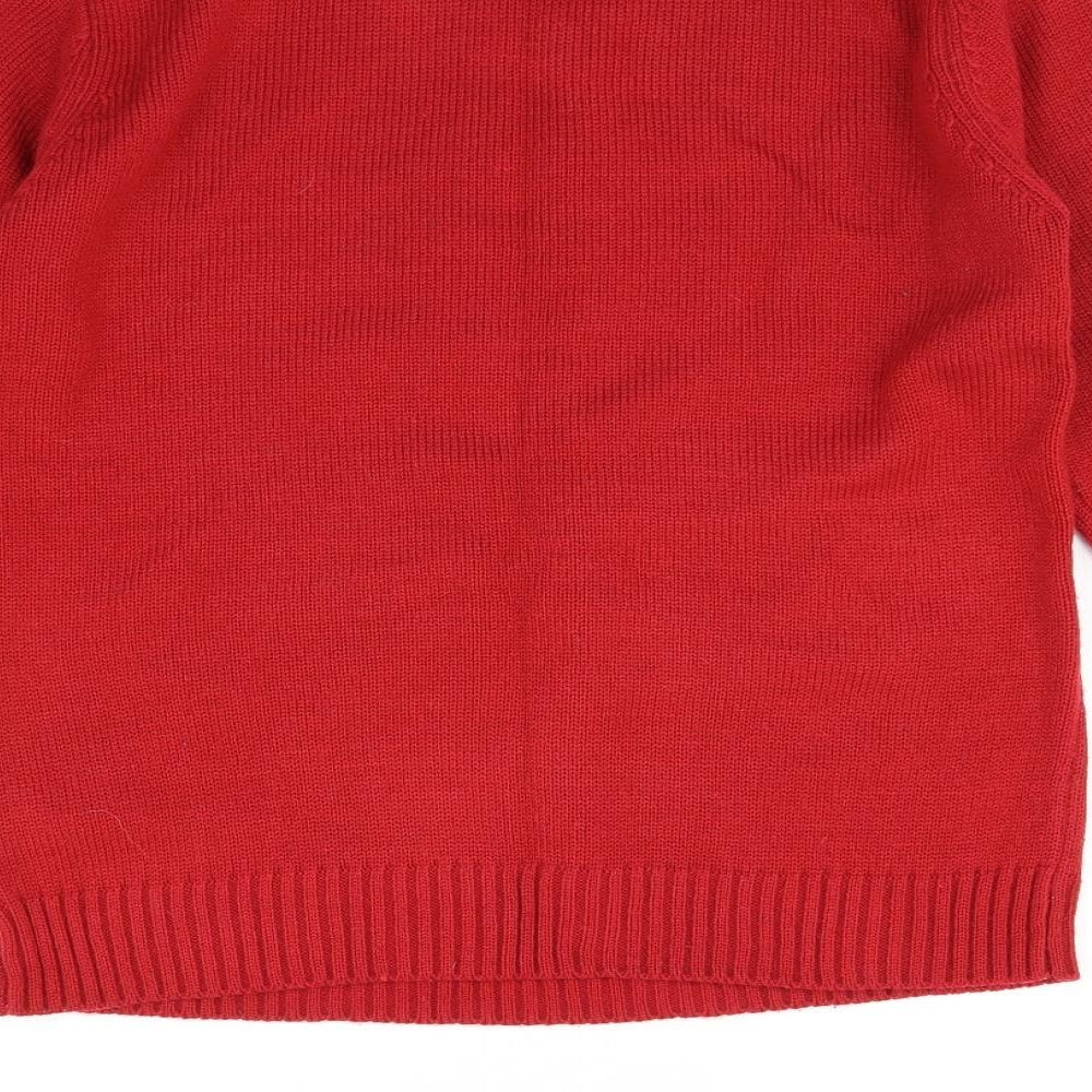 Cedar Wood State Mens Red   Pullover Jumper Size S  - Christmas