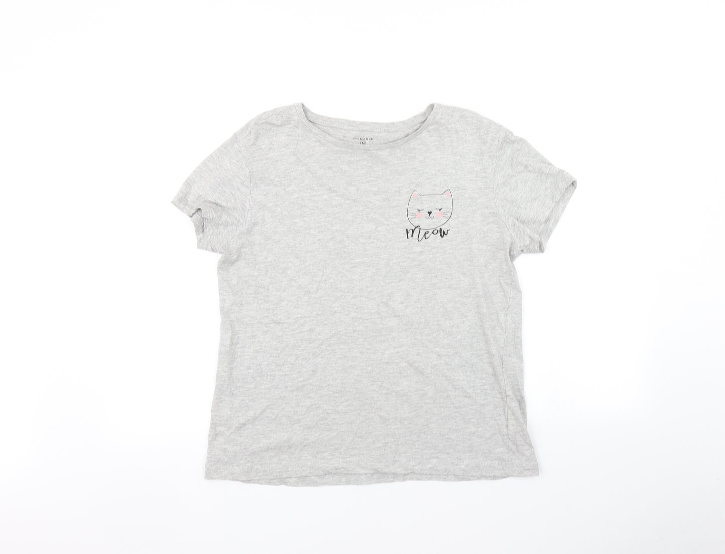 Primark Womens Grey   Basic T-Shirt Size M  - Cat