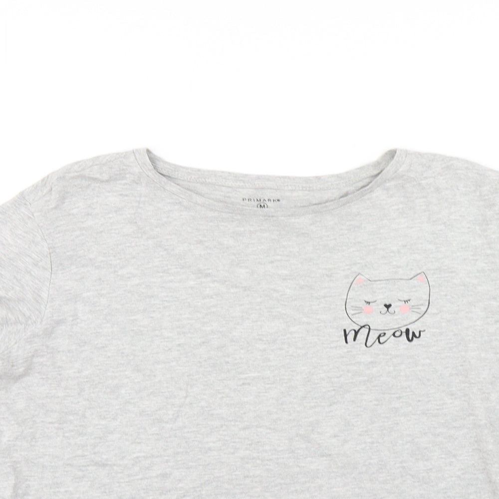 Primark Womens Grey   Basic T-Shirt Size M  - Cat