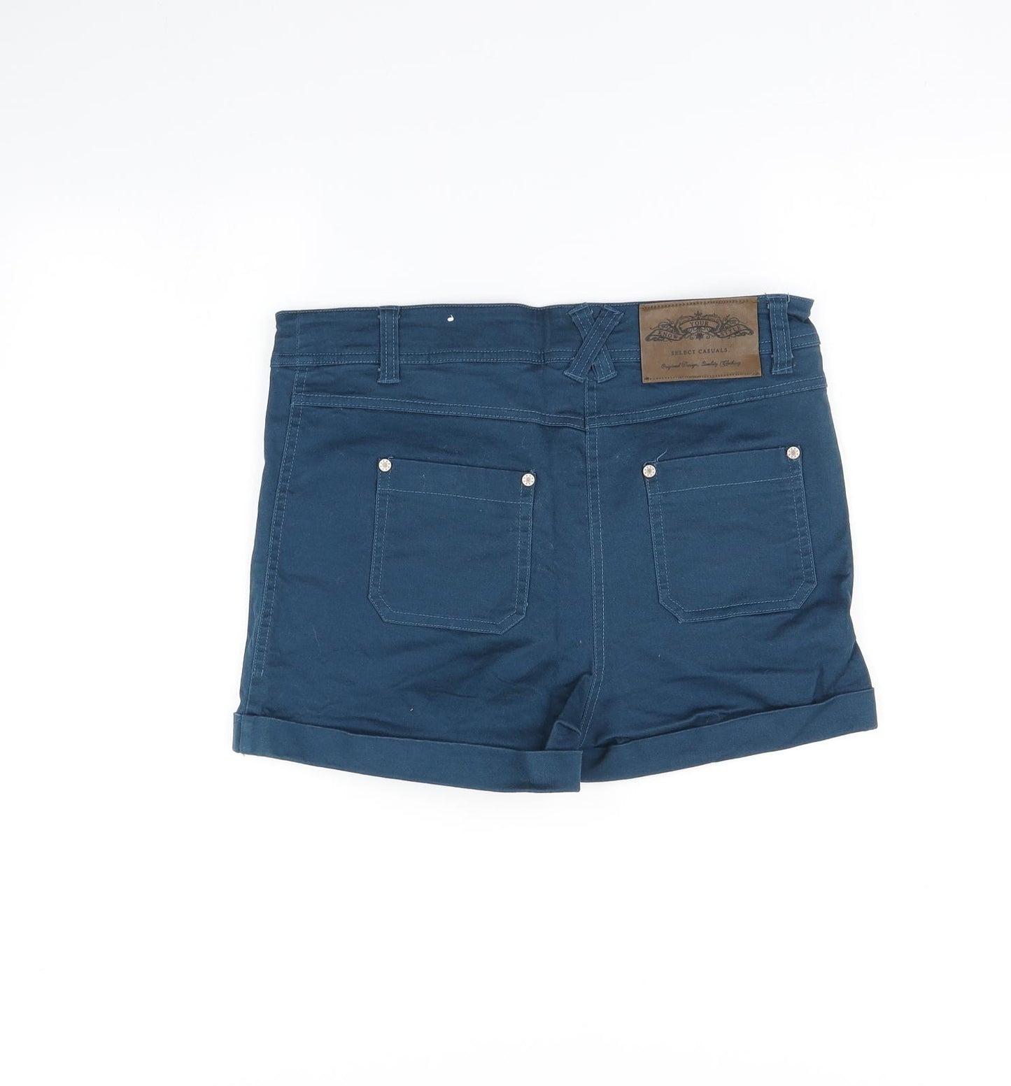 Select Womens Blue   Dungaree Shorts Shorts Size 12