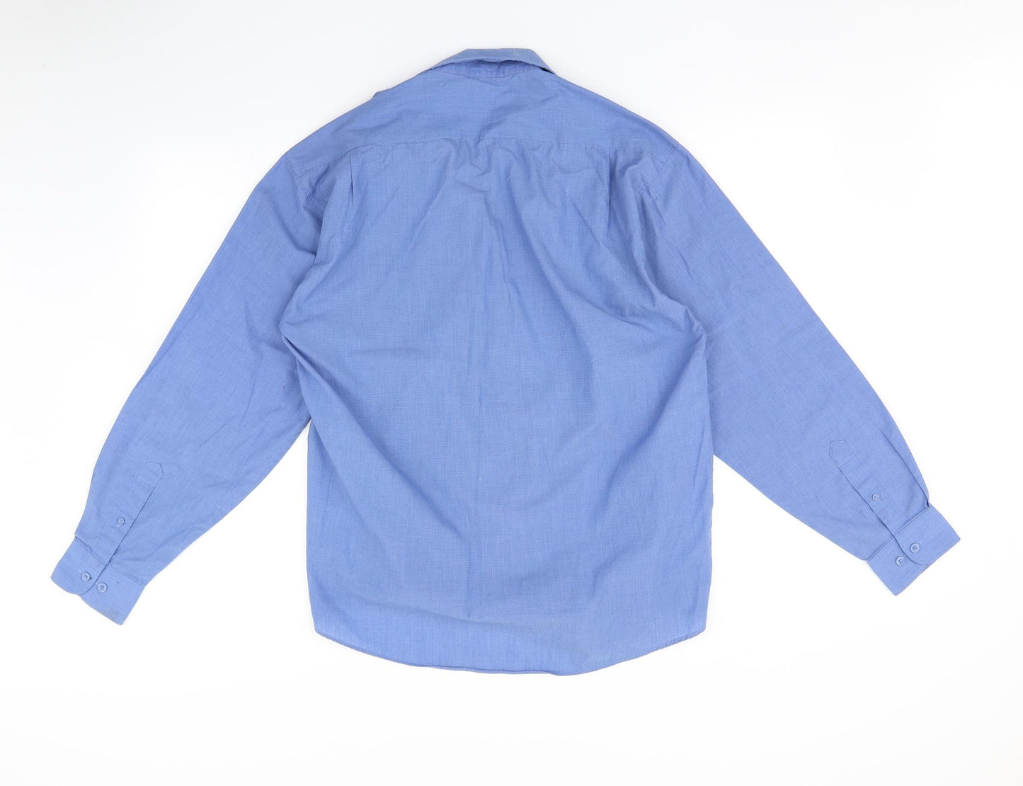 florence and Fred Mens Blue    Button-Up Size 13