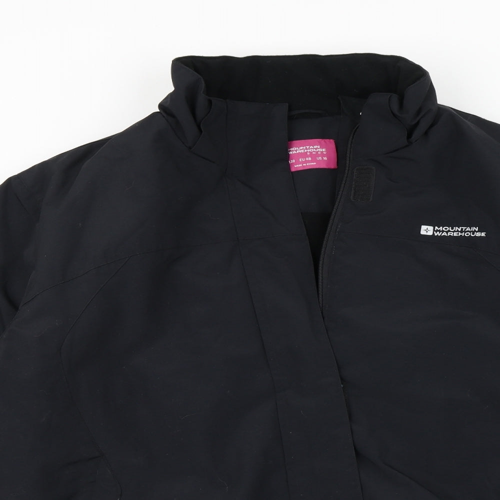 Mountain Warehouse Womens Black   Rain Coat Coat Size 20