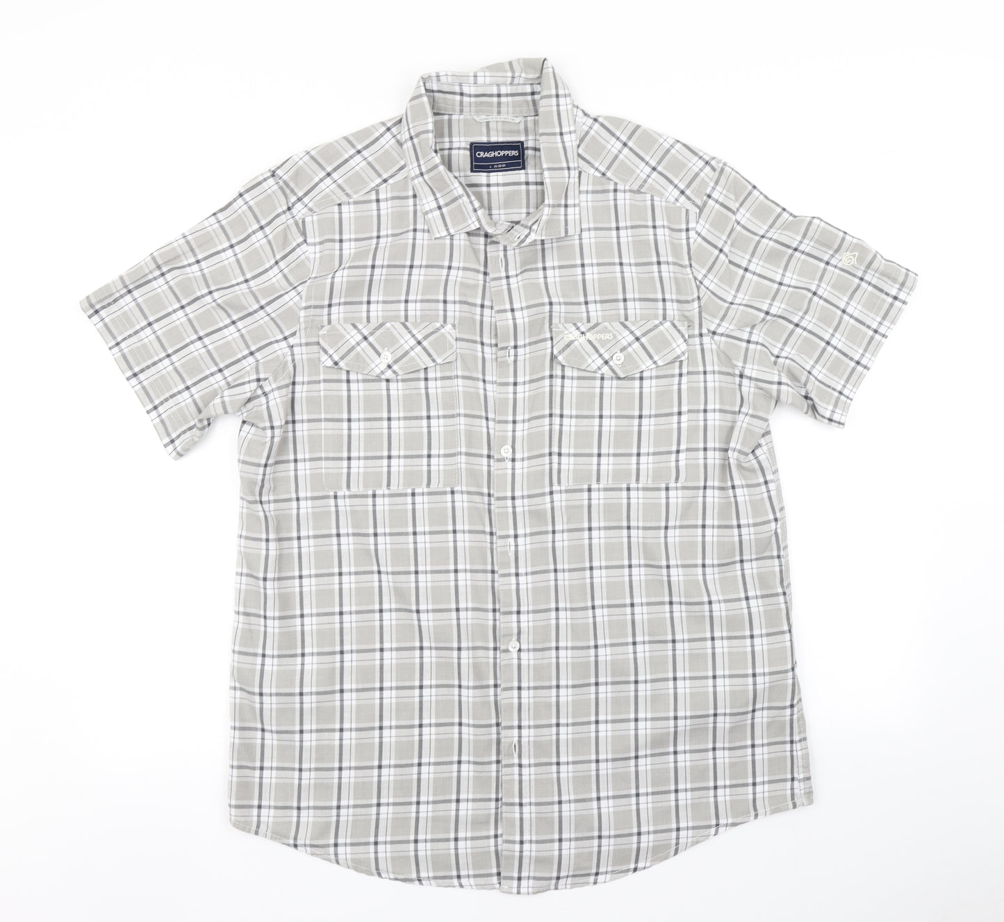 Craghoppers Mens Beige Check   Button-Up Size L
