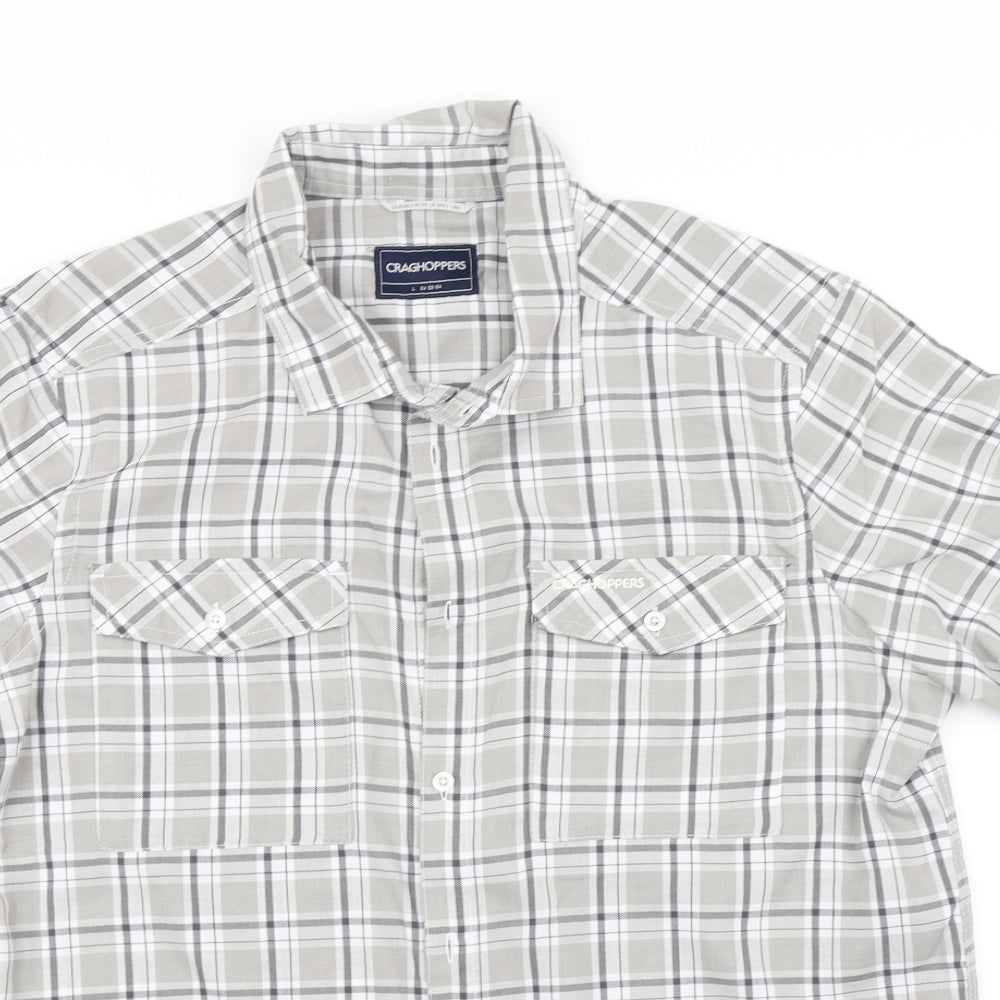 Craghoppers Mens Beige Check   Button-Up Size L