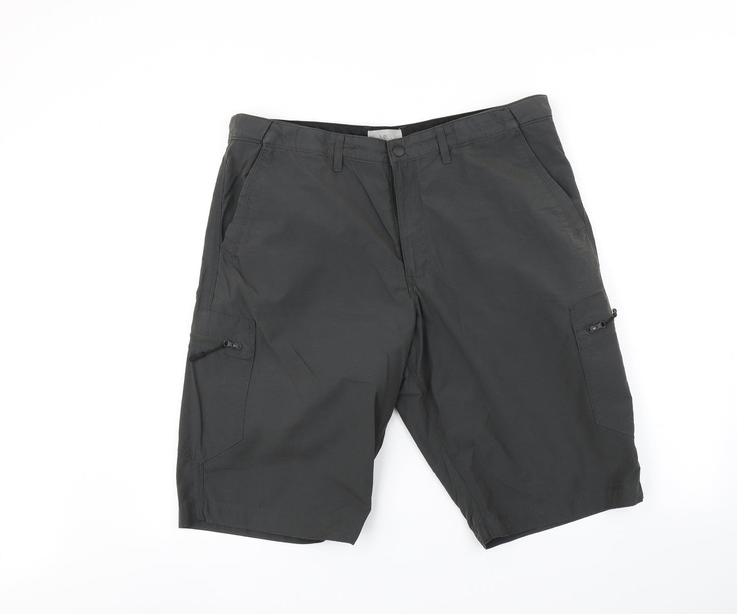 Marks and Spencer Mens Green   Chino Shorts Size 36