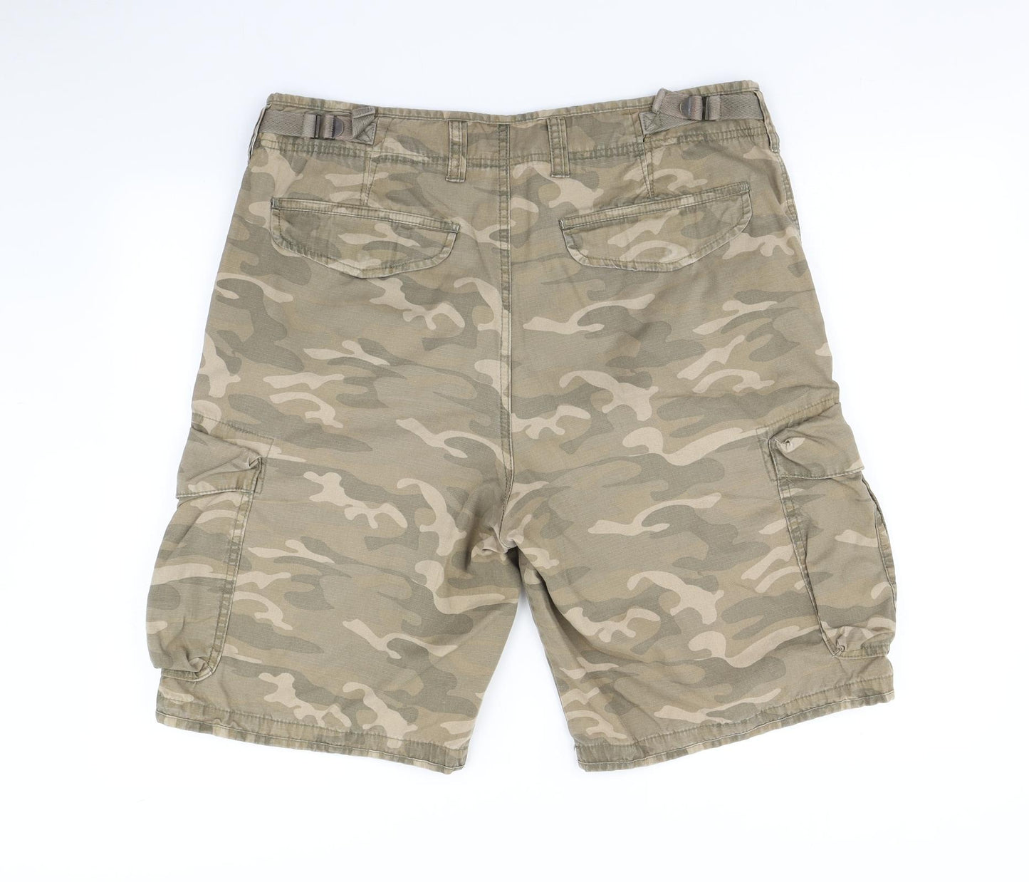 Marks and Spencer Mens Green Camouflage  Cargo Shorts Size 38 in