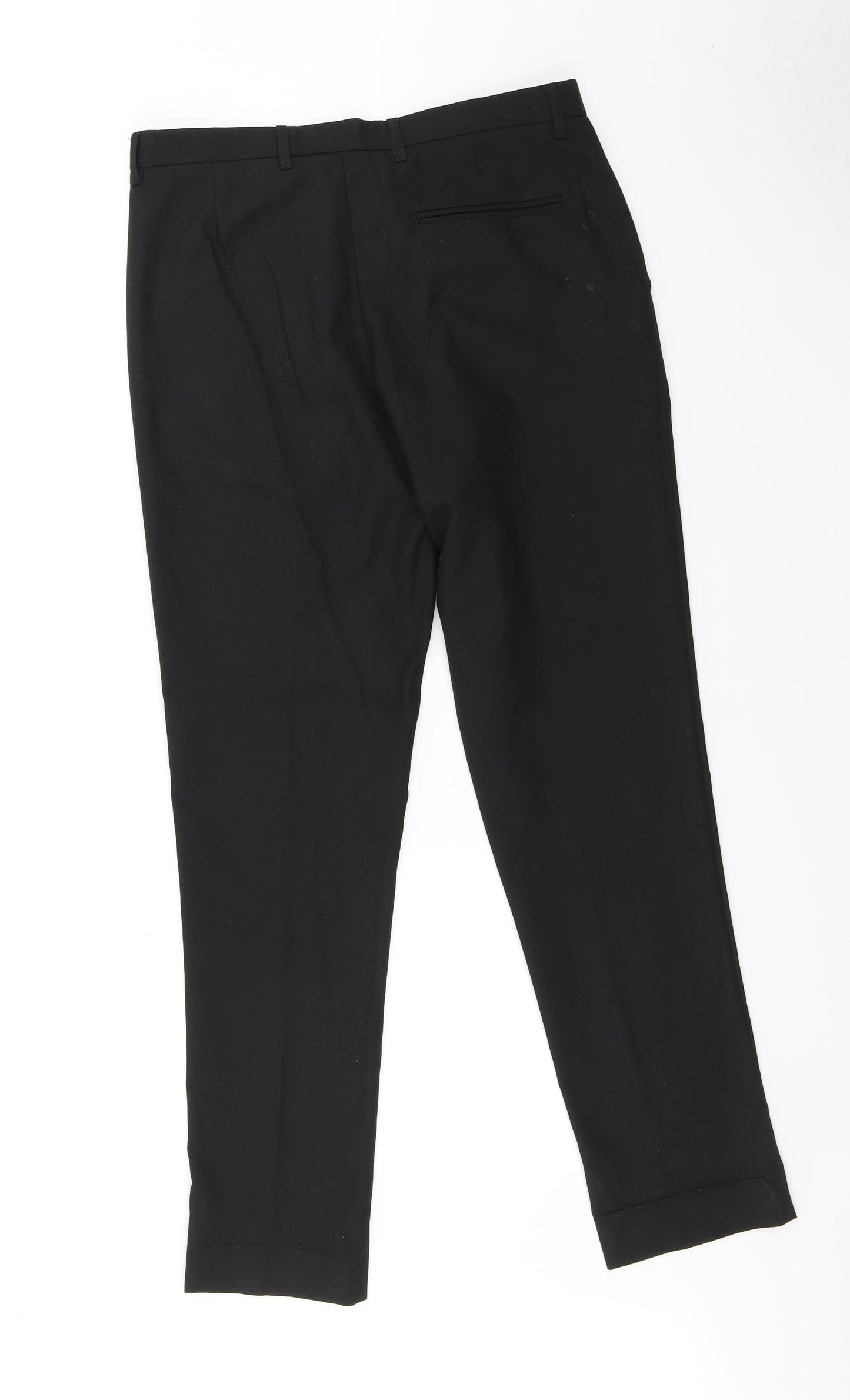 Burton Mens Black   Trousers  Size 30 L28 in