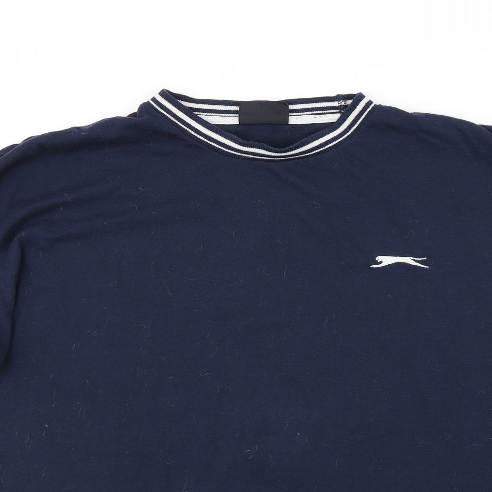 Slazenegr Mens Blue    T-Shirt Size L