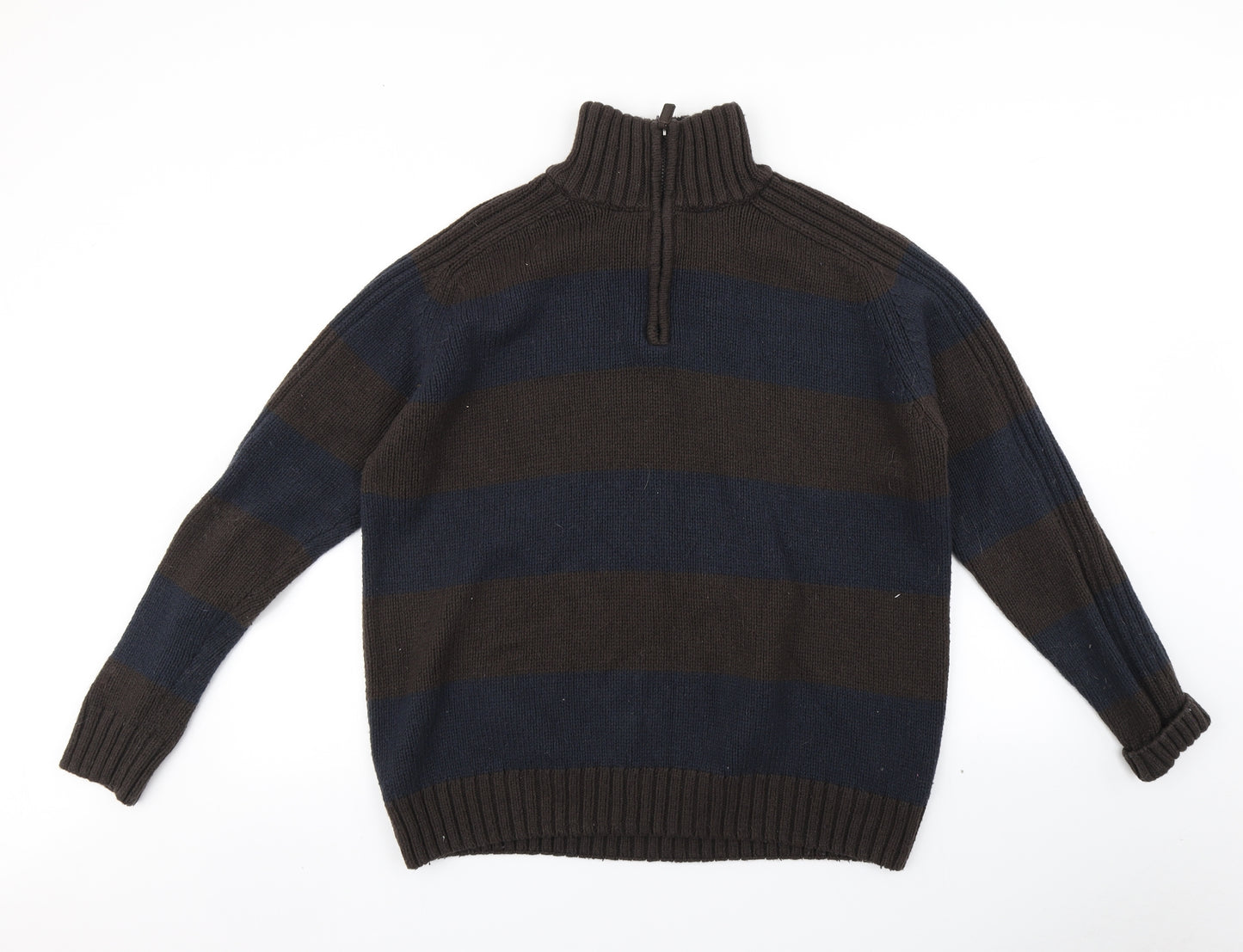 Srtone bay Mens Blue Striped  Pullover Sweatshirt Size XL