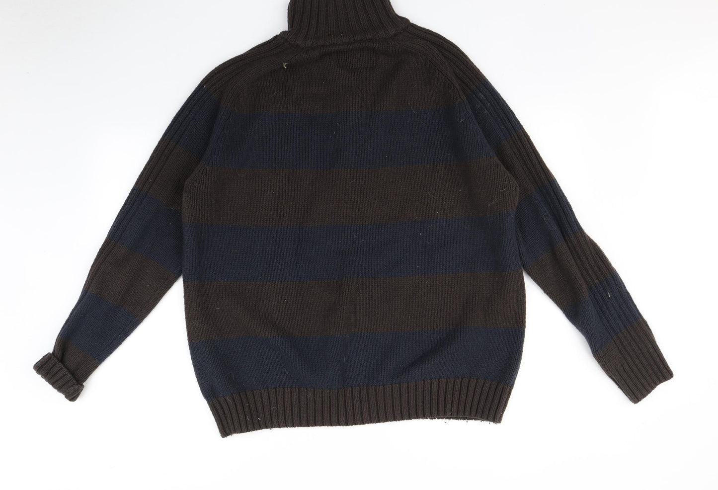 Srtone bay Mens Blue Striped  Pullover Sweatshirt Size XL