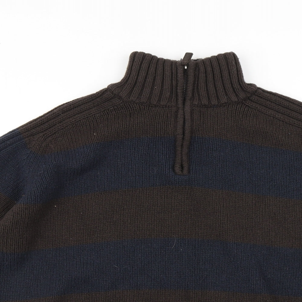 Srtone bay Mens Blue Striped  Pullover Sweatshirt Size XL