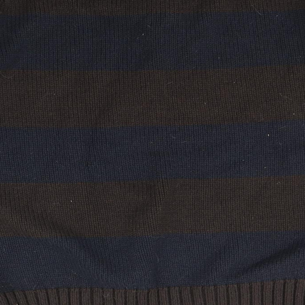 Srtone bay Mens Blue Striped  Pullover Sweatshirt Size XL