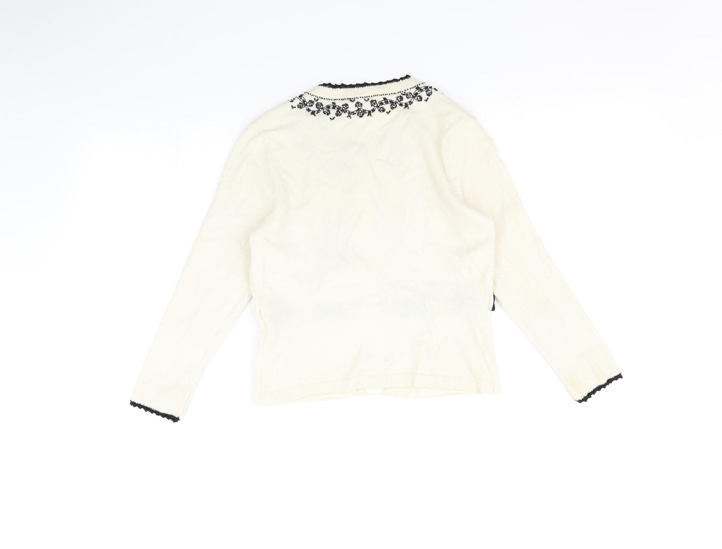 Karen Millen Womens Ivory   Cardigan Jumper Size S