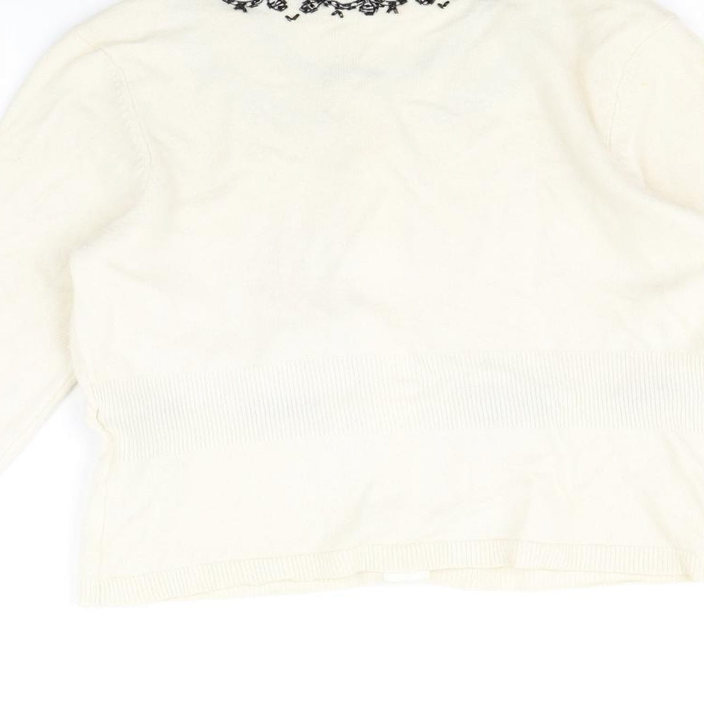 Karen Millen Womens Ivory   Cardigan Jumper Size S