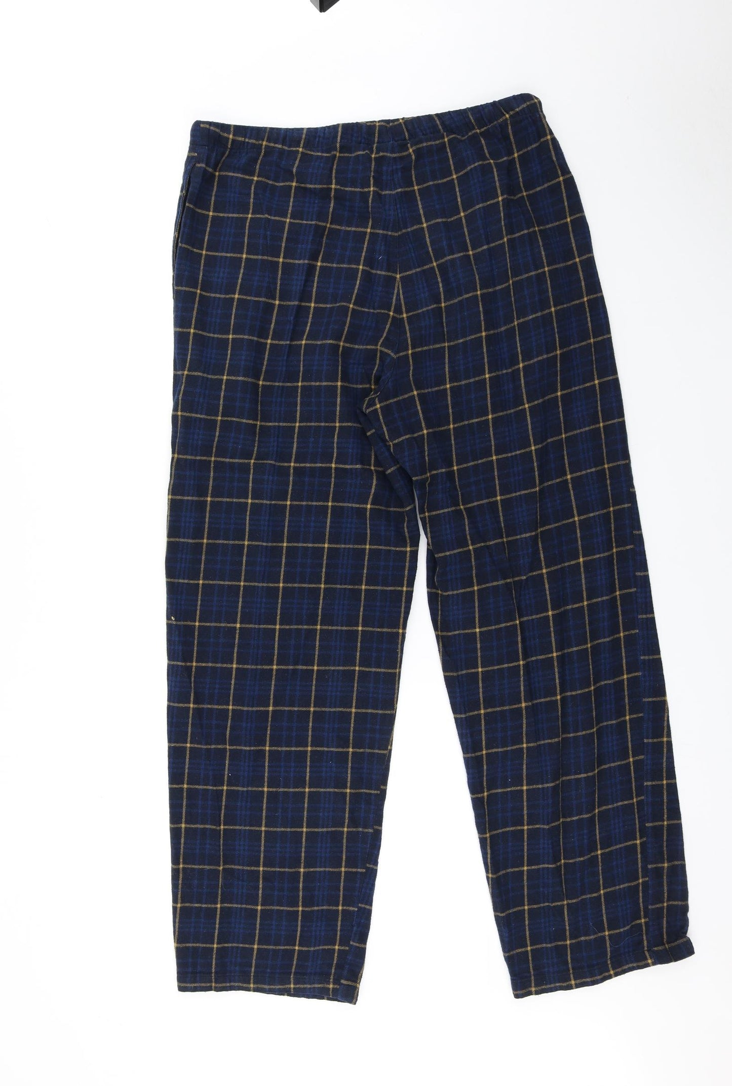 Avenue Mens Blue Check   Pyjama Pants Size L