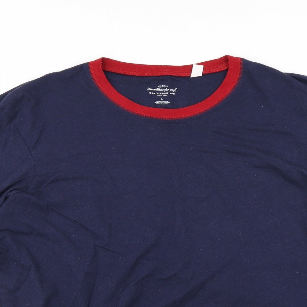 Weatherproof Mens Blue    T-Shirt Size L