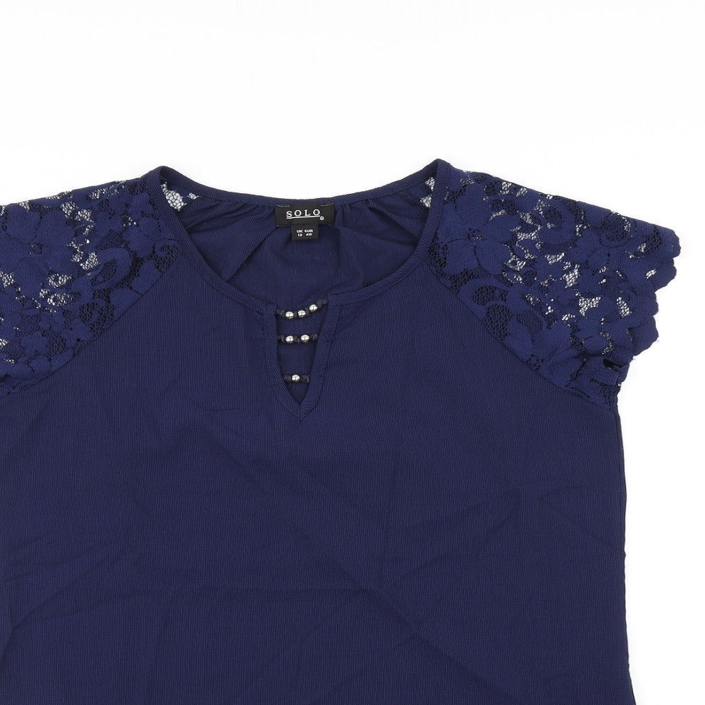 SOHO Womens Blue   Basic Blouse Size 12