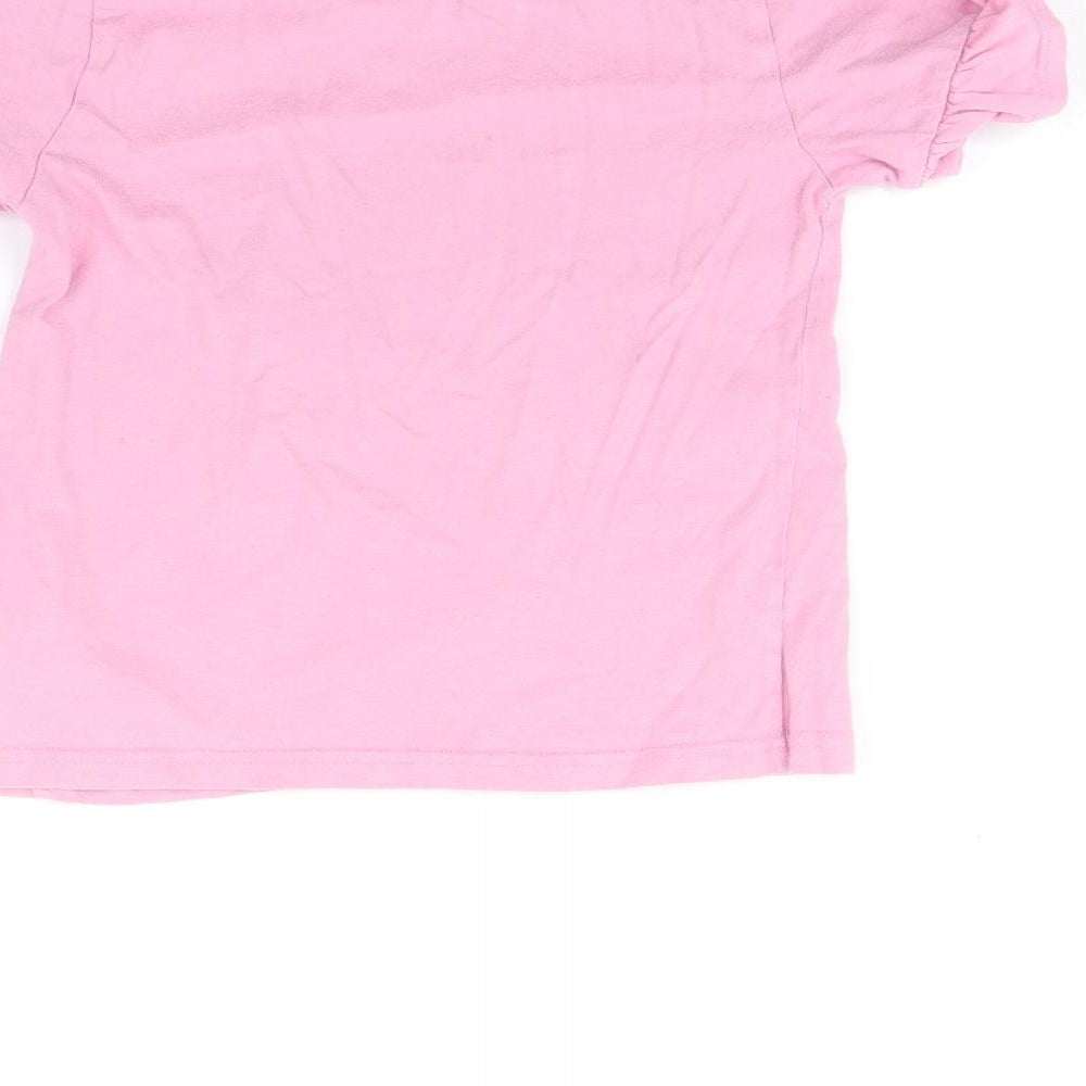 Matalan Girls Pink   Basic T-Shirt Size 7 Years  - LOL Dolls
