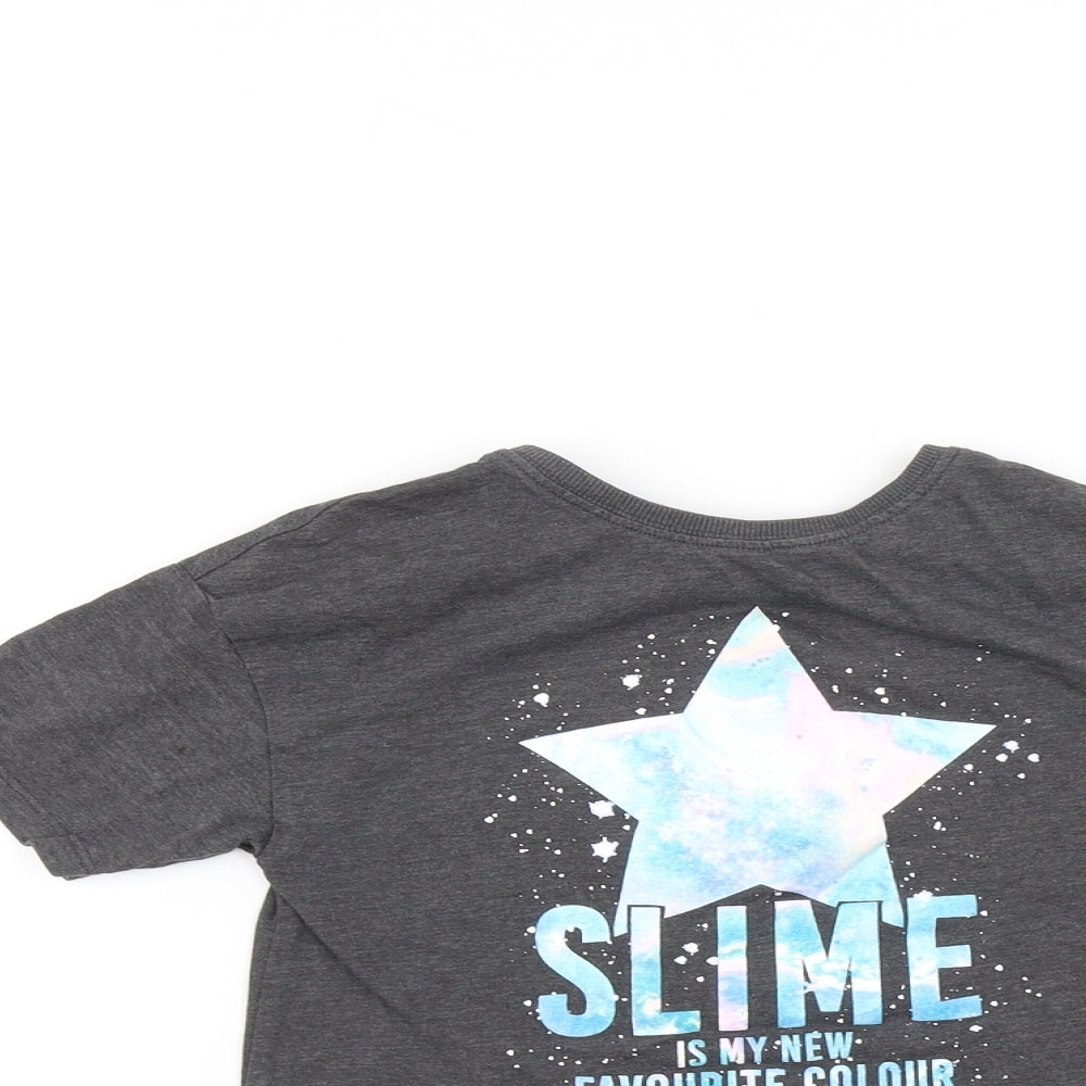 NEXT Girls Grey   Basic T-Shirt Size 6 Years