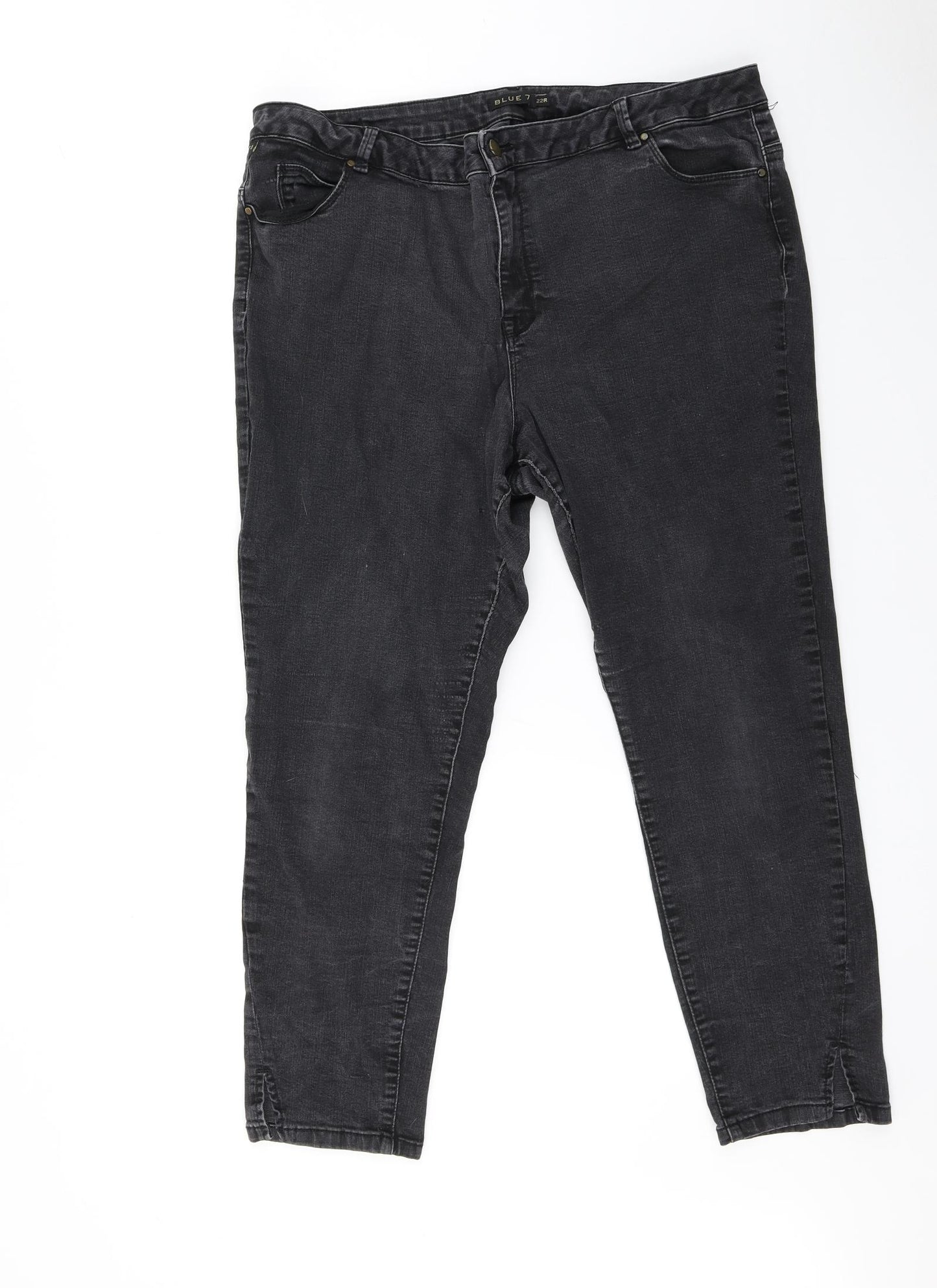 Blue 73 Womens Black   Skinny Jeans Size 22 L29 in