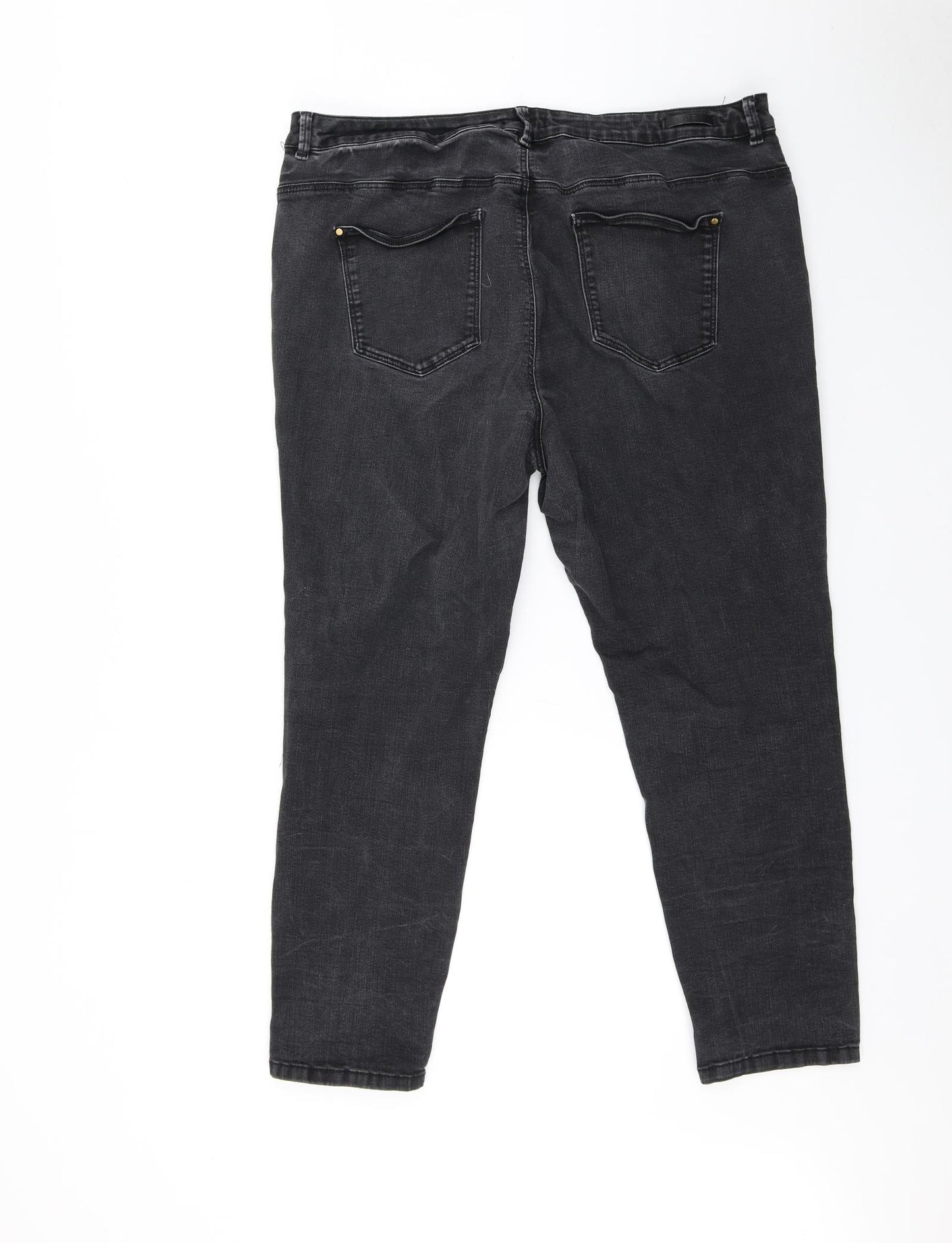 Blue 73 Womens Black   Skinny Jeans Size 22 L29 in