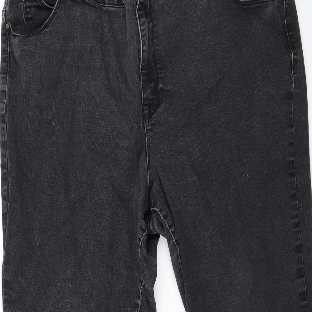 Blue 73 Womens Black   Skinny Jeans Size 22 L29 in