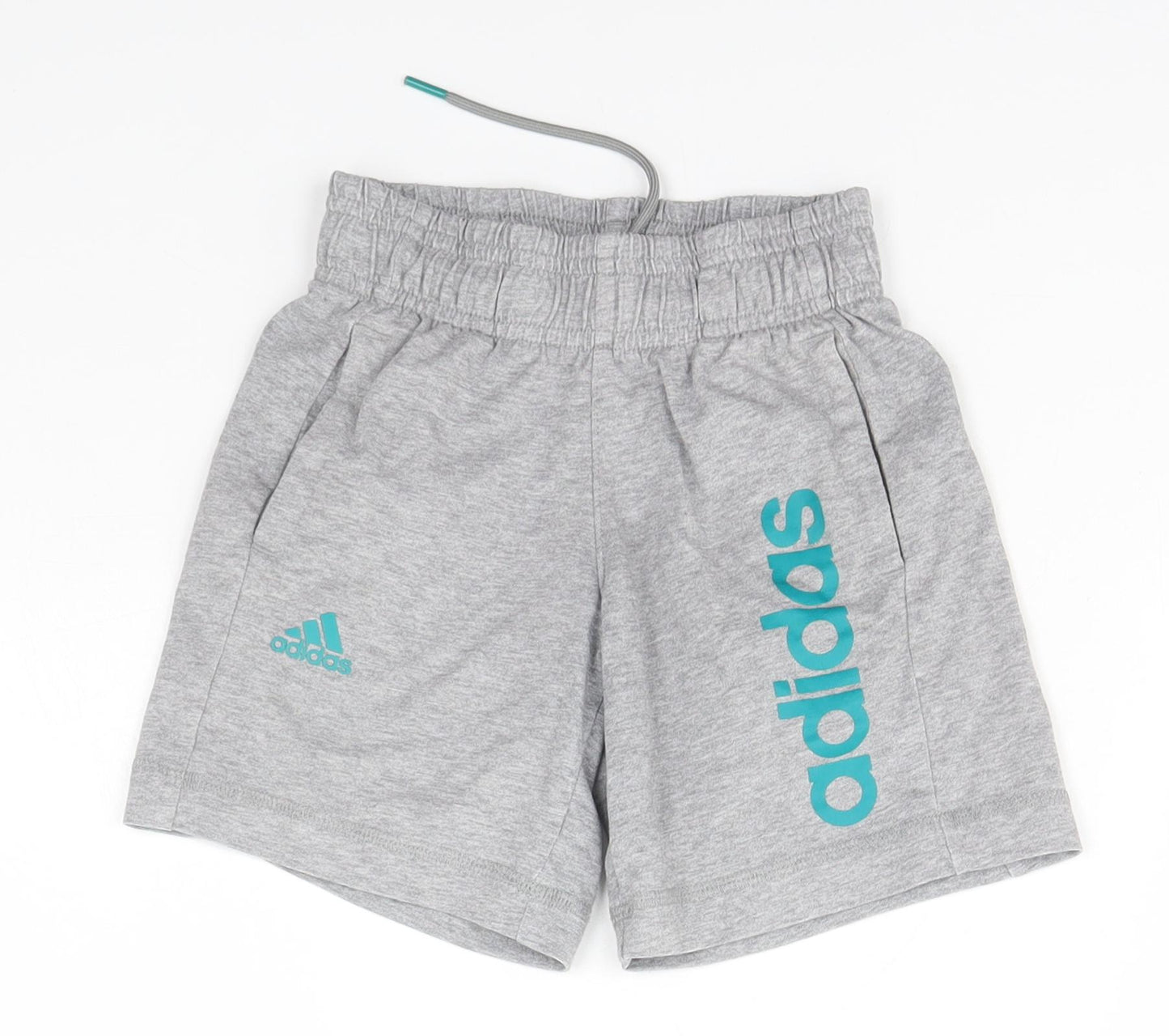 adidas Boys Grey   Sweat Shorts Size 5-6 Years
