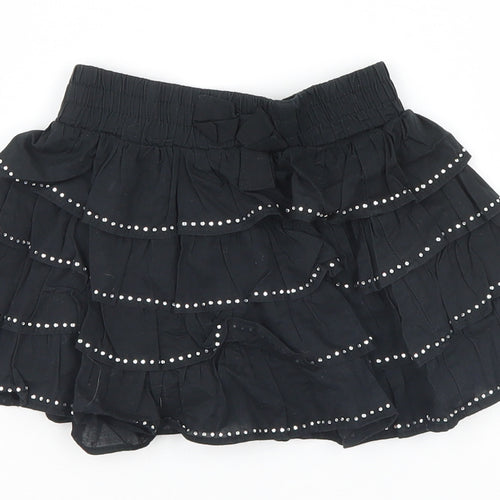 Boboli Girls Black   A-Line Skirt Size 4 Years