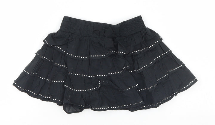 Boboli Girls Black A-Line Skirt Size 4 Years