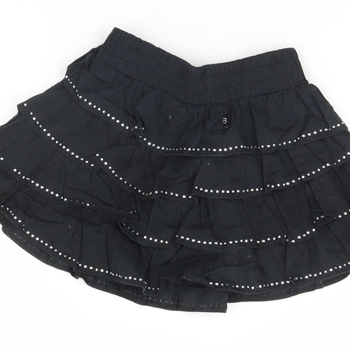 Boboli Girls Black   A-Line Skirt Size 4 Years