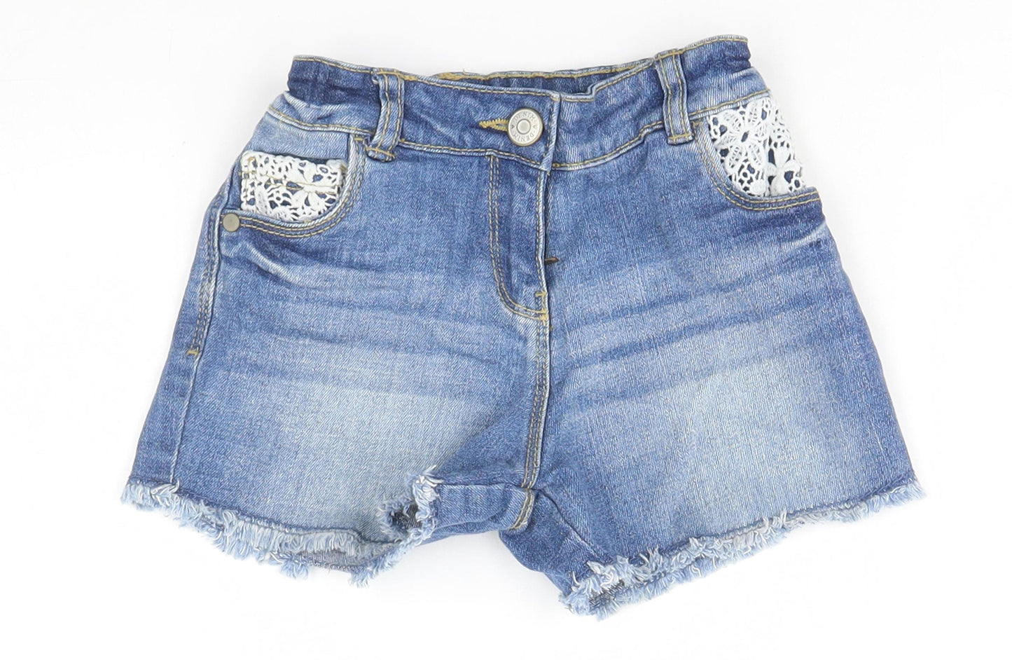 TU Girls Blue   Cut-Off Shorts Size 7 Years