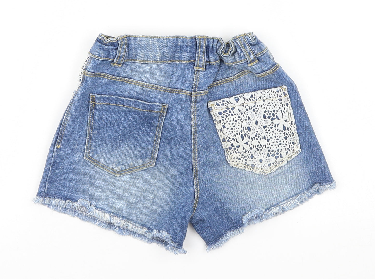TU Girls Blue   Cut-Off Shorts Size 7 Years
