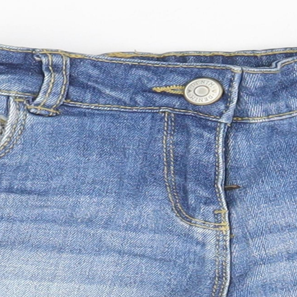 TU Girls Blue   Cut-Off Shorts Size 7 Years