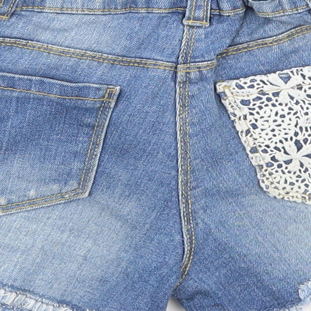 TU Girls Blue   Cut-Off Shorts Size 7 Years