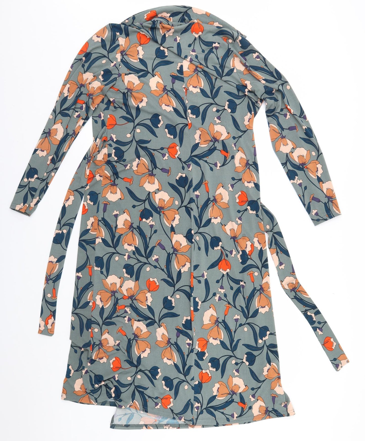 Kaleidoscope Womens Green Floral  A-Line  Size 14