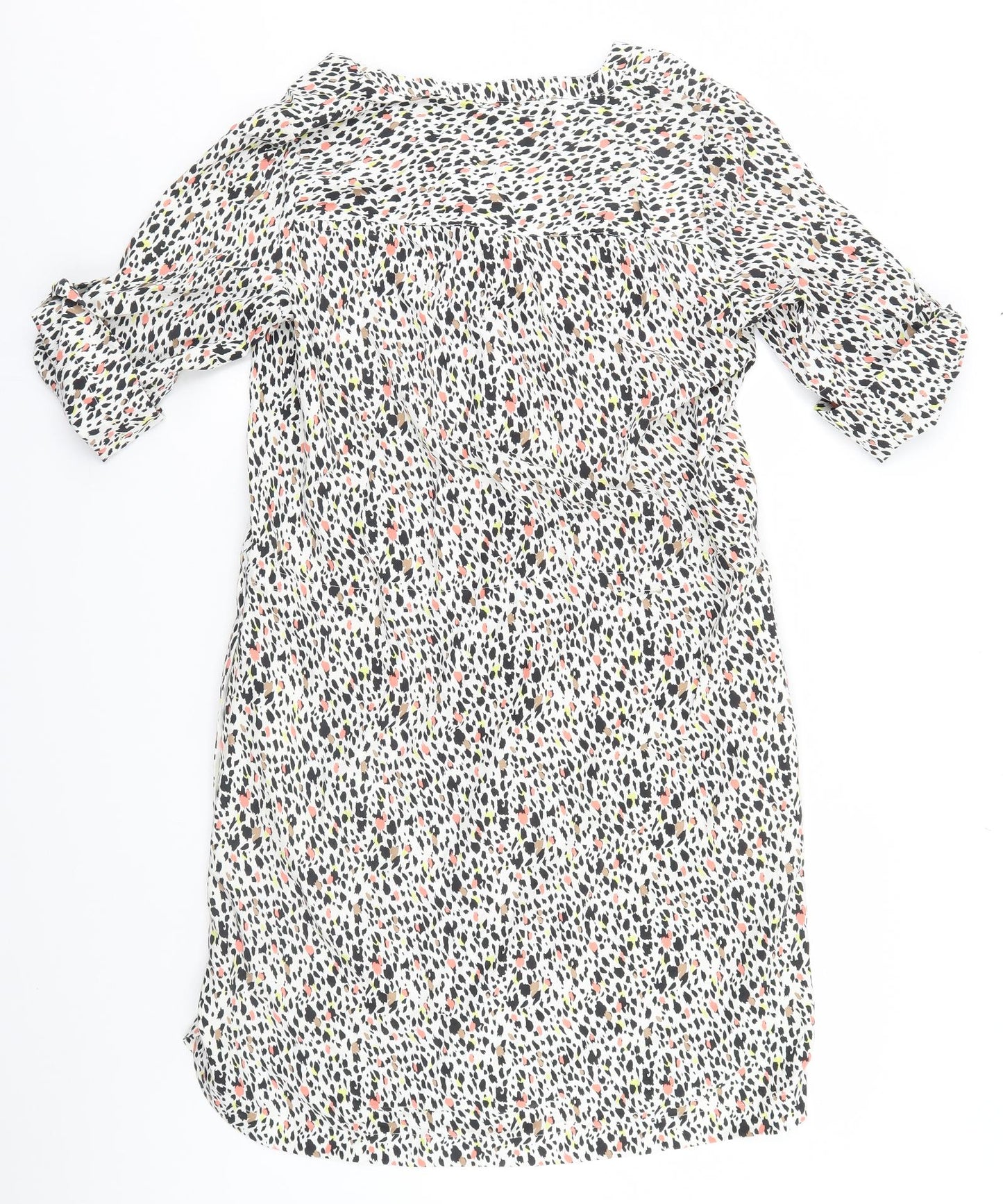 Pure Womens White Animal Print  Basic T-Shirt Size 14