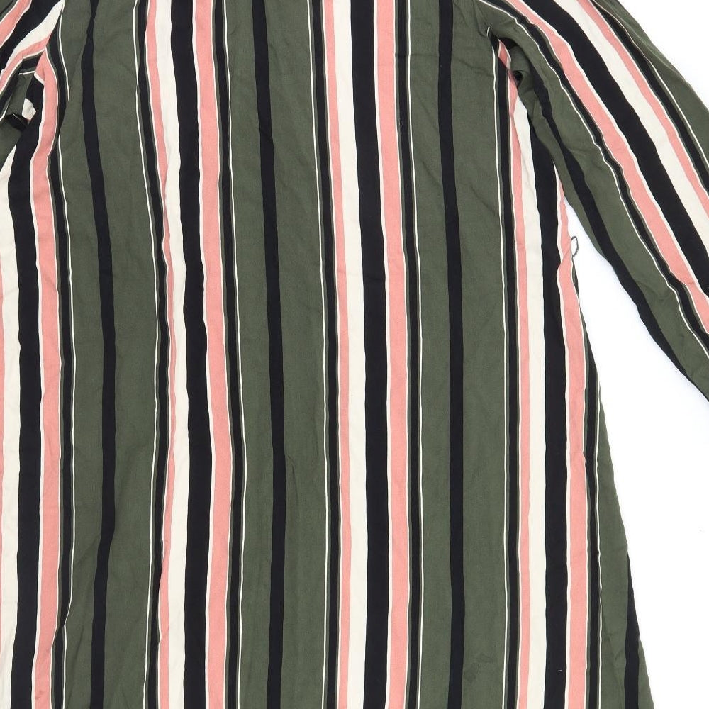 VILA Womens Brown Striped  Basic T-Shirt Size 12