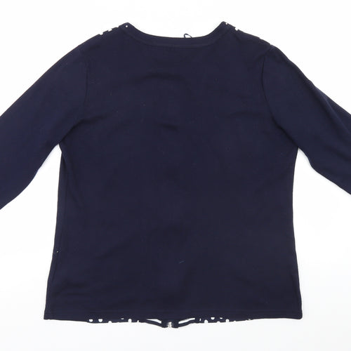 Canda Womens Blue   Full Zip Jumper Size L