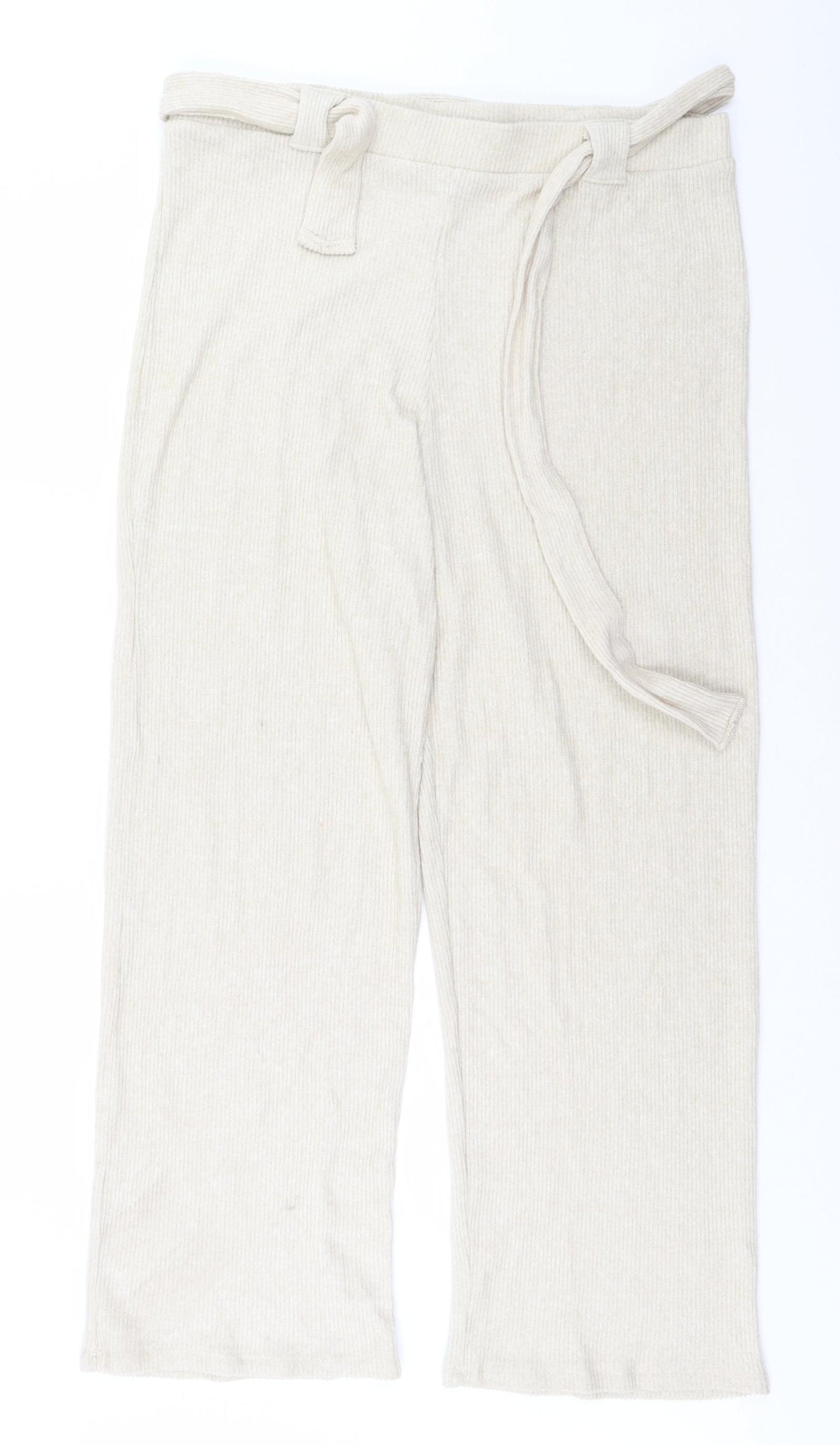Papaya Womens Beige Striped  Trousers  Size 18 L20 in