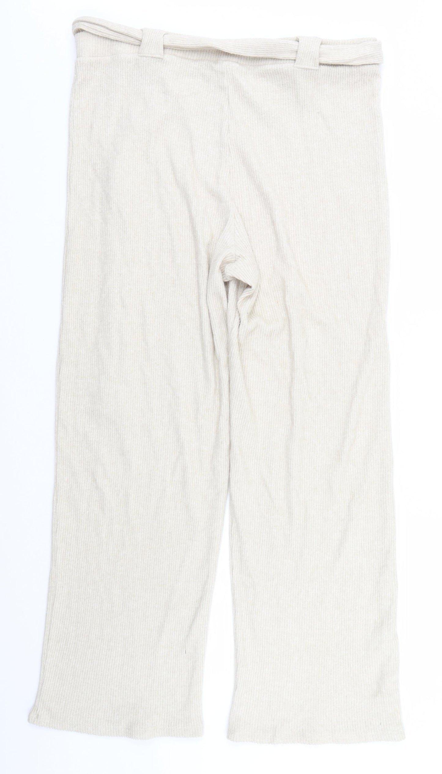 Papaya Womens Beige Striped  Trousers  Size 18 L20 in