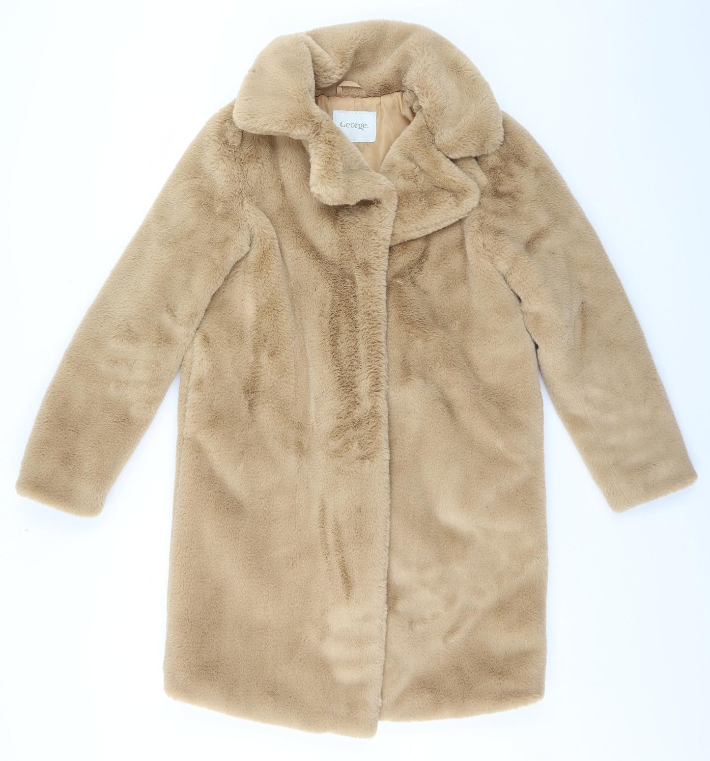George Womens Brown   Overcoat Coat Size 8