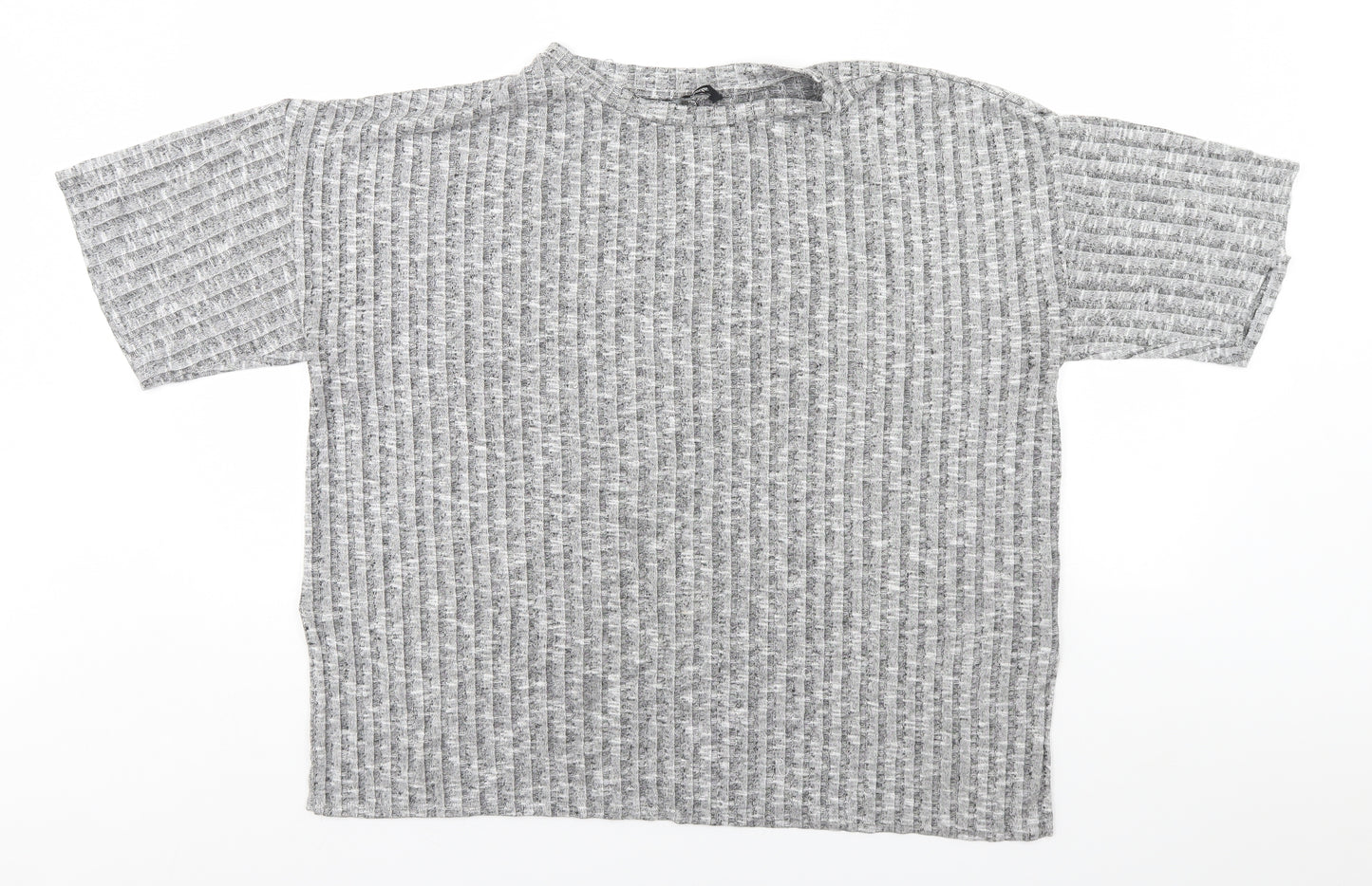 George Womens Grey Striped  Basic T-Shirt Size 20