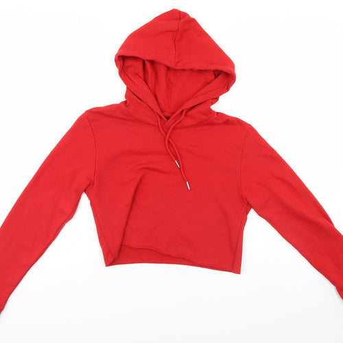 Boohoo Womens Red   Pullover Hoodie Size S