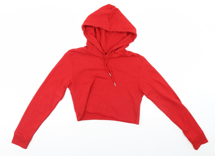 Boohoo Womens Red Pullover Hoodie Size S