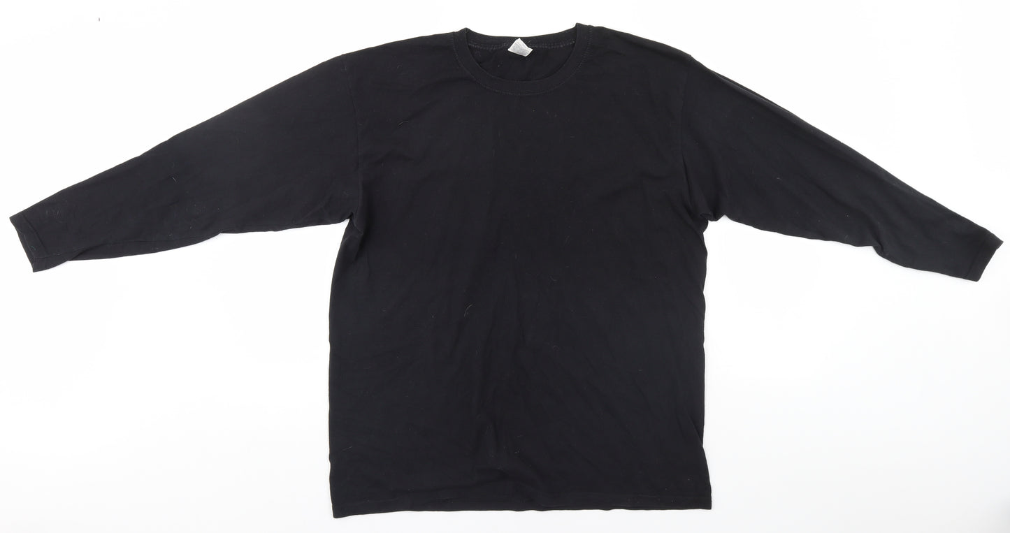 Fruit of the Loom Mens Black    T-Shirt Size L