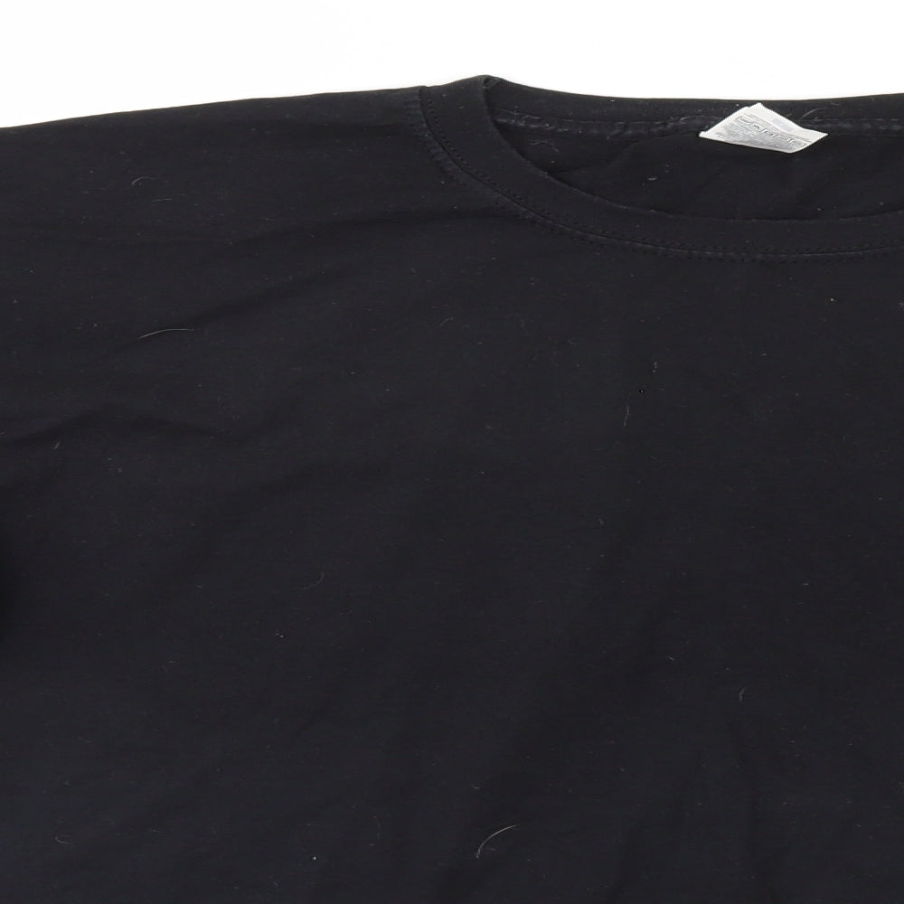 Fruit of the Loom Mens Black    T-Shirt Size L
